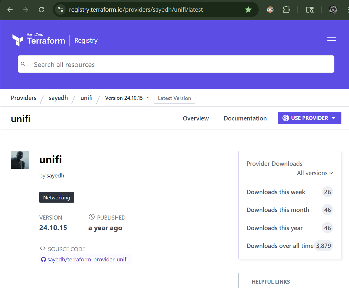 Terraform UniFi Provider screenshot